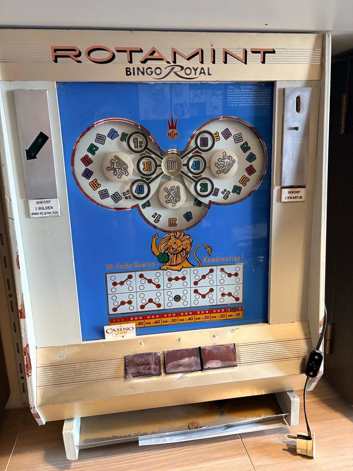 Rotamint Bingo Royal gokkast - Vintage speelautomaat, Gulden, Ophalen, Gebruikt