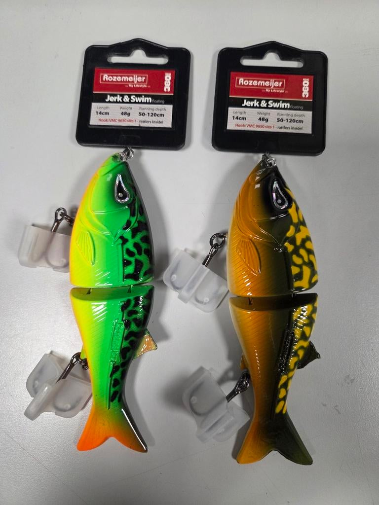 Nieuw 2x Rozemeijer Jerk & Swim Kunstaas - 14cm 48g, Ophalen of Verzenden, Nieuw, Overige typen