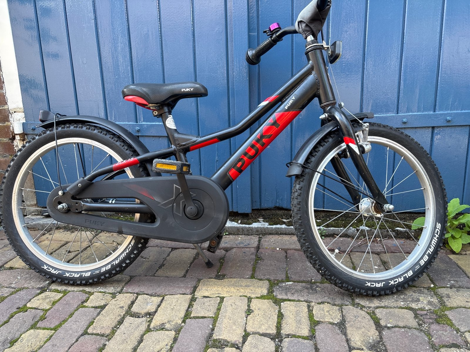 Puky kinderfiets 18 inch - Zwart/Rood, Ophalen of Verzenden, Gebruikt, Terugtraprem, 20 inch of meer