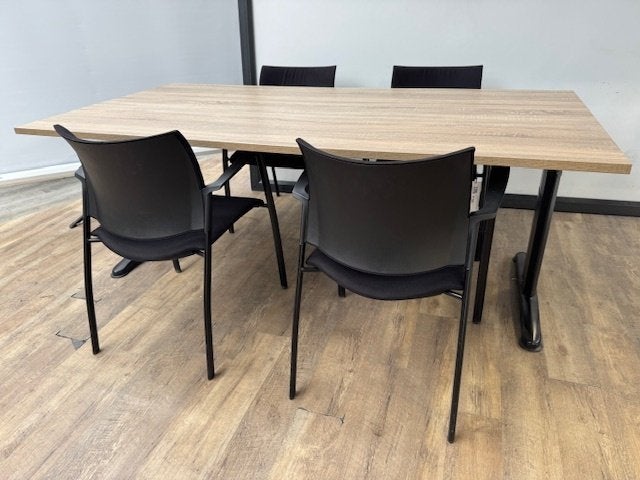 Vergadertafel Work 200 x 100 zwart, Ophalen, Zo goed als nieuw, Overige typen