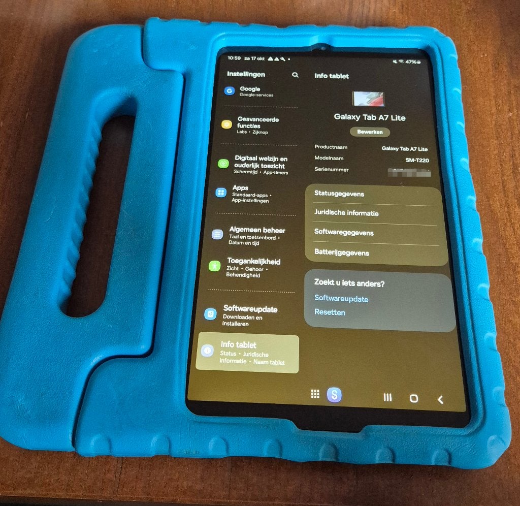 Samsung Galaxy Tab A7 Lite (SM-T220) - 32GB met beschermhoes, Computers en Software, Gebruikt, 32 GB, 8 inch, Ophalen of Verzenden
