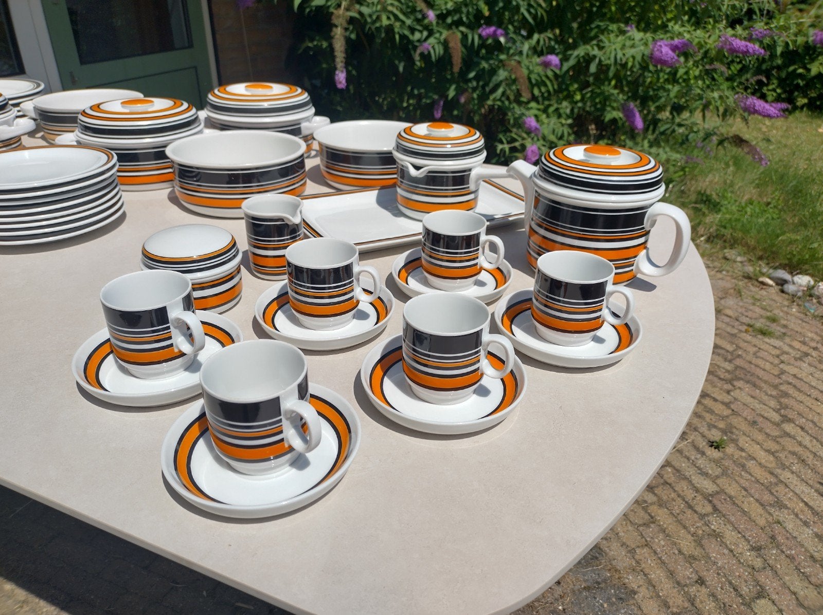 Vintage Thomas Germany flammfest thee- en dinnerservies, Ophalen