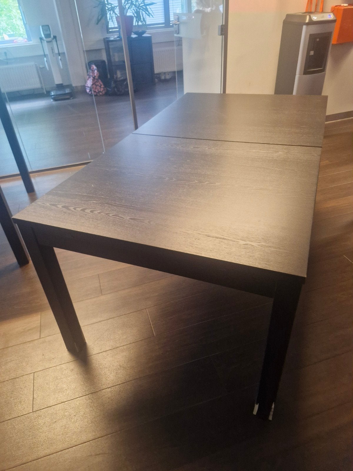 Ikea donkerbruine eettafel/vergadertafel - uitschuifbaar, Ophalen, Gebruikt, Modern, functioneel, 50 tot 100 cm