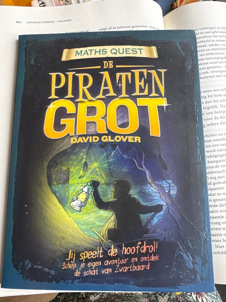 David Glover - Math Quest de piratengrot, Boeken, Fictie algemeen, Ophalen of Verzenden, Zo goed als nieuw, David Glover