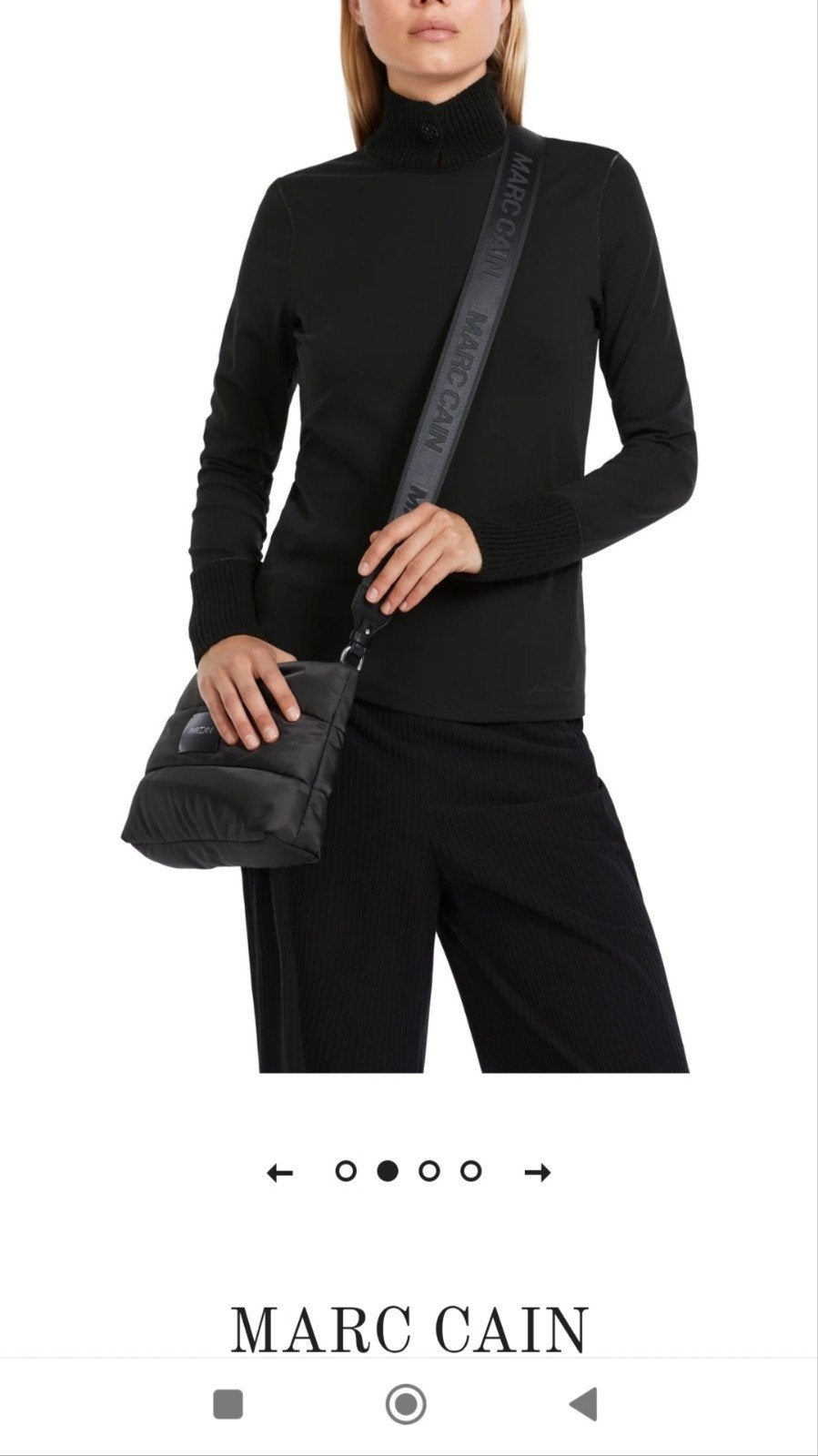 MARCCAIN shirt met colletje/kraagje N3, Maat 38/40 (M), Verzenden, Zwart, Nieuw