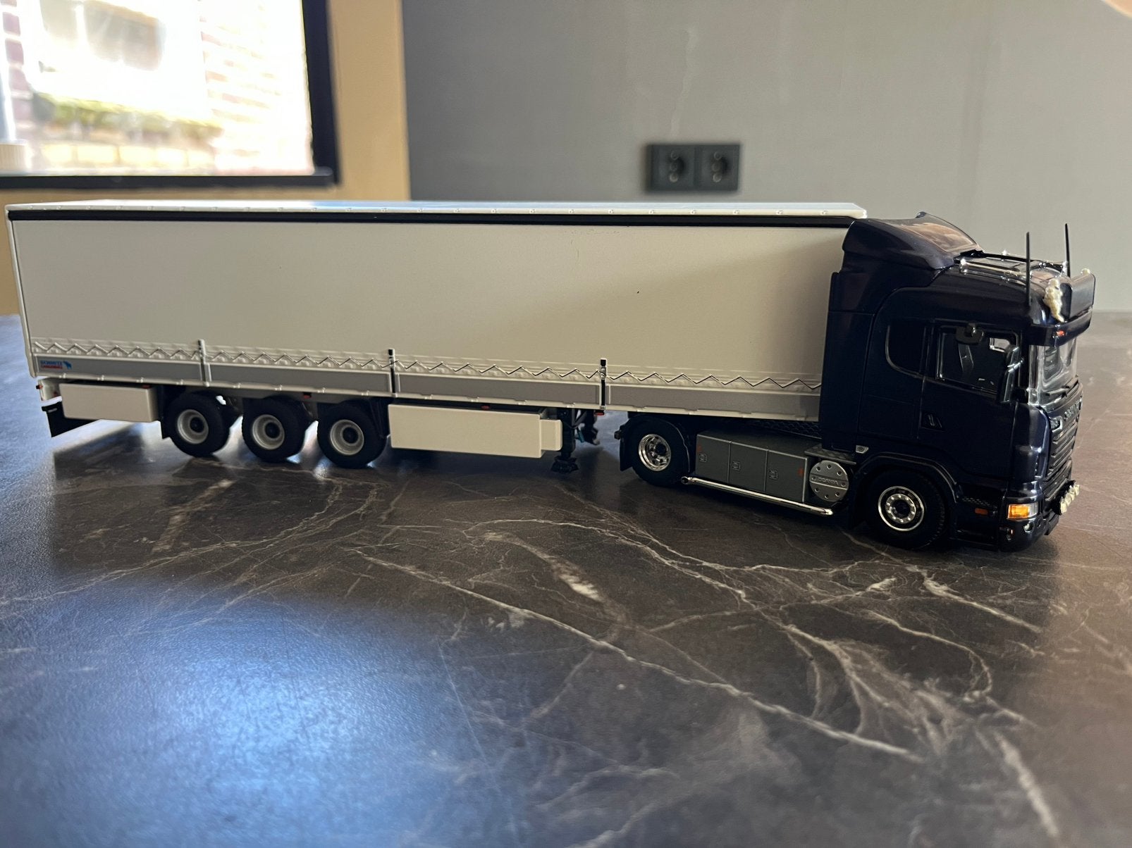 Tekno scania wsi trailer, Hobby en Vrije tijd, Modelauto's | 1:50, -, -, Zo goed als nieuw, Bus of Vrachtwagen
