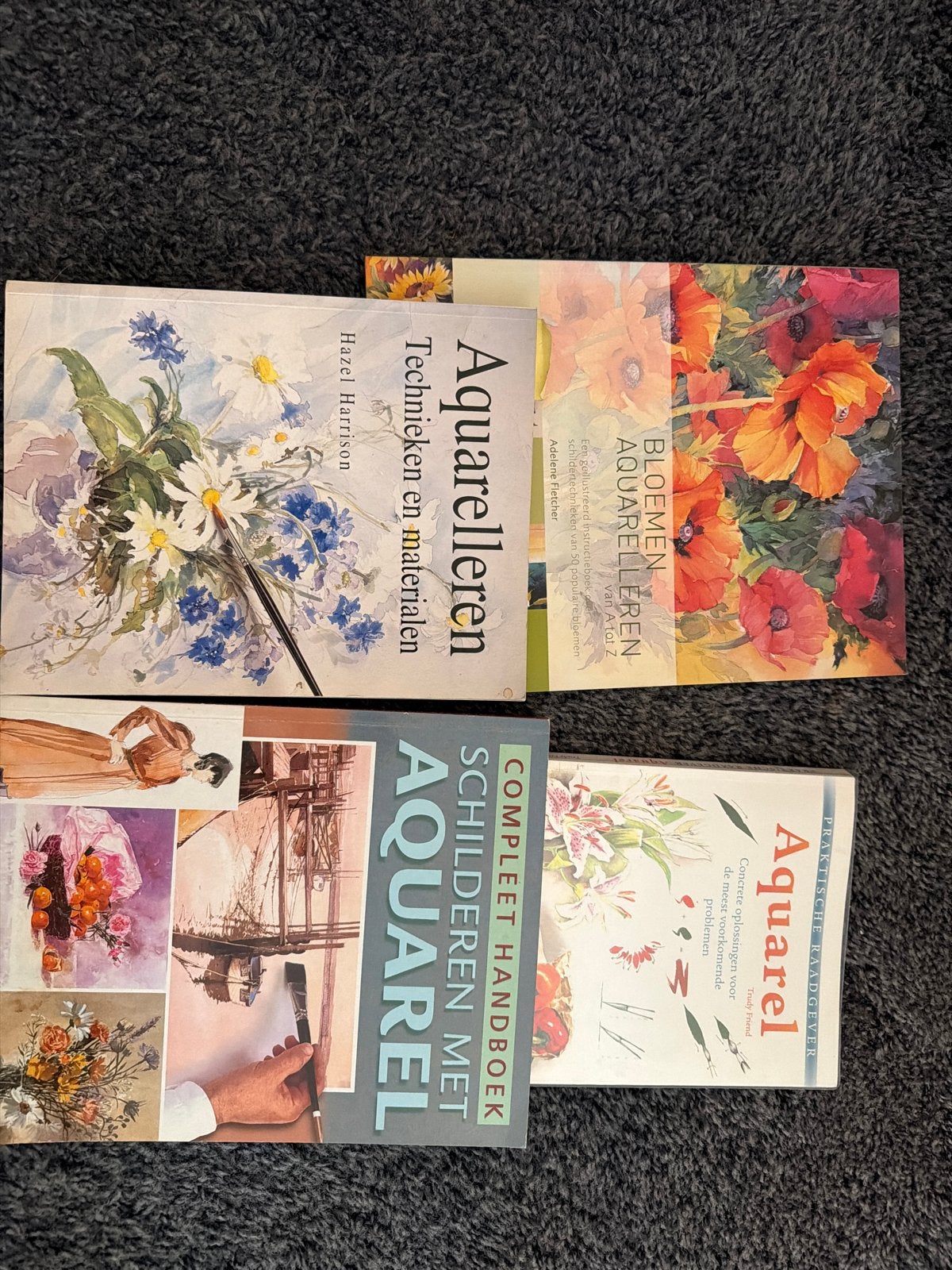 4x Aquarel boeken: Technieken, materialen en bloemen, Ophalen, Zo goed als nieuw, Overige onderwerpen