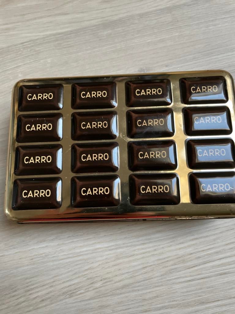 Oud blik van A. Driessen, Carro chocolade, Ophalen of Verzenden, Gebruikt, Overige, Overige merken