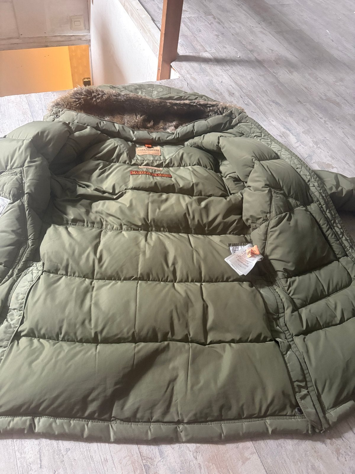 Parajumpers Long Bear jas - Groen - Maat M, Ophalen, Gedragen, Maat 38/40 (M), Groen