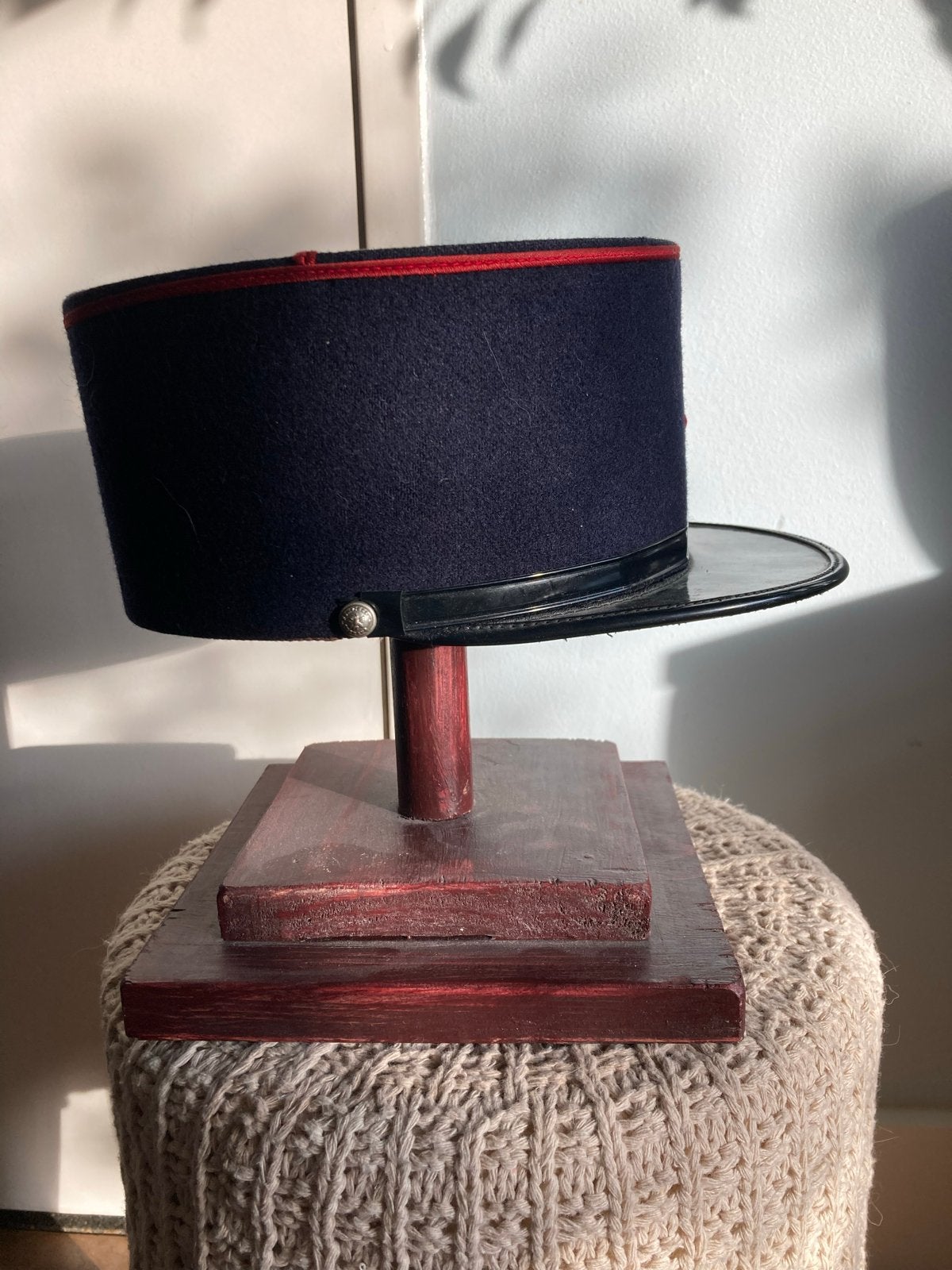 Pet kepi brandweer Frankrijk, Antiek en Kunst, Ophalen of Verzenden