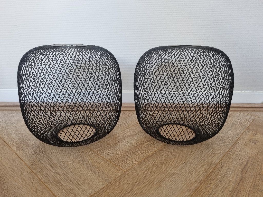 Lampenkappen, Zwart, Rond, Zo goed als nieuw, 24 cm