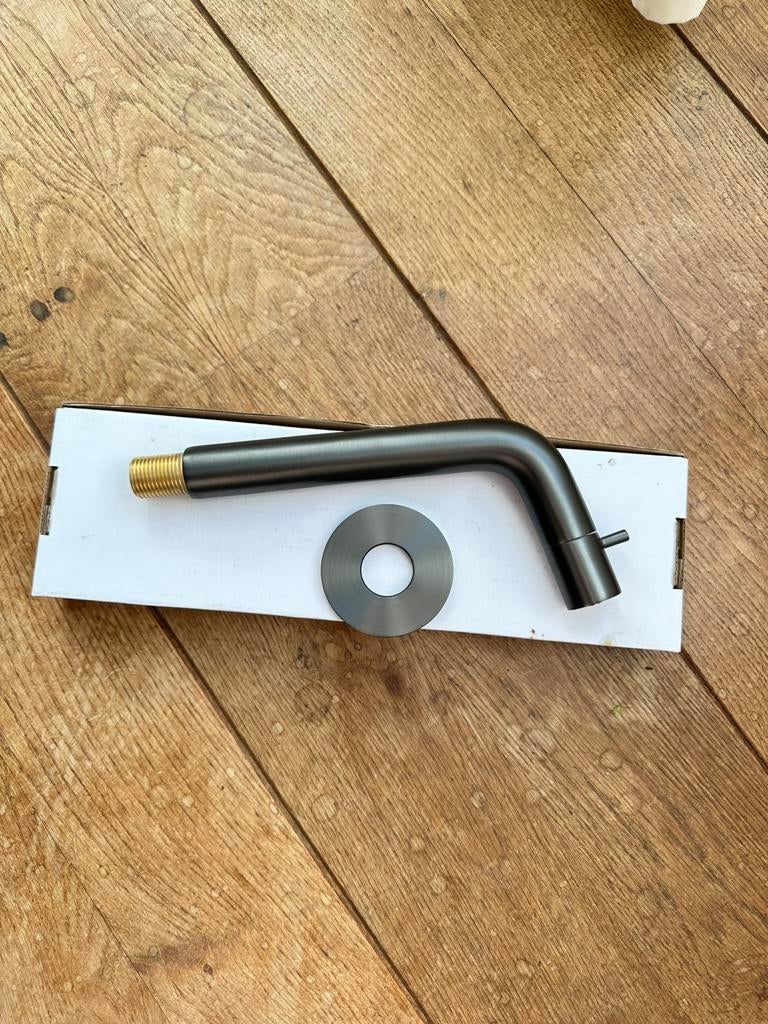 Gun metal inbouwkraan toilet inkortbaar, Doe-het-zelf en Verbouw, Sanitair, Ophalen of Verzenden, Nieuw, Kraan