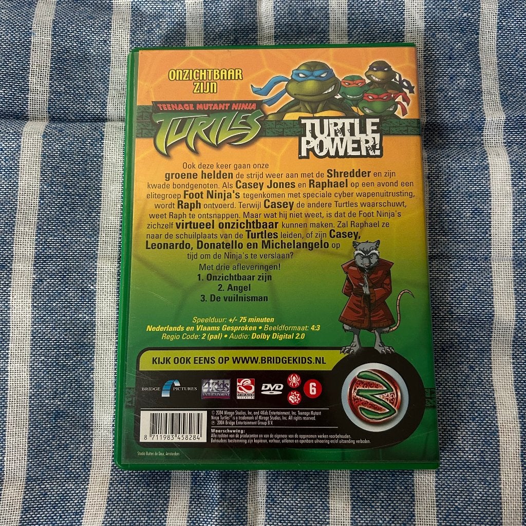 Teenage Mutant Ninja Turtles – Onzichtbaar Zijn – DVD, Gebruikt, Tekenfilm, Overige soorten, Ophalen of Verzenden