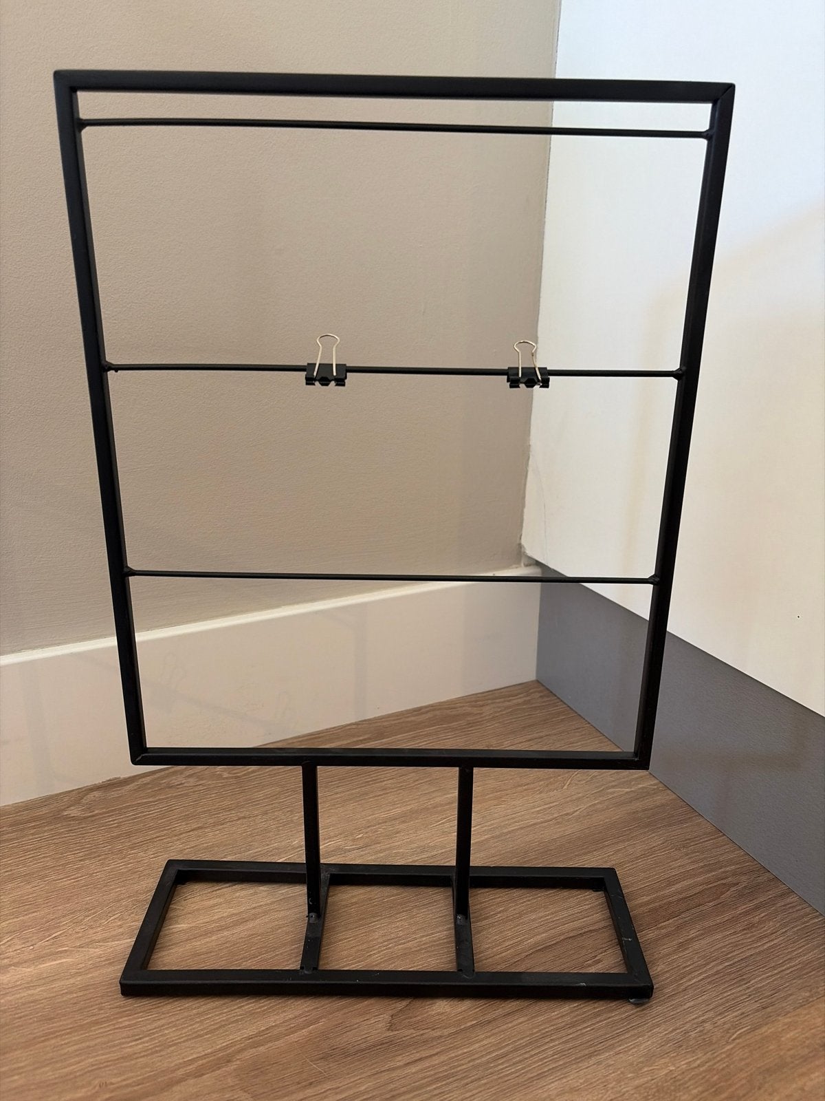 Zwart metalen fotorek / memobord, Zwart, Ophalen of Verzenden, Zo goed als nieuw, Metaal