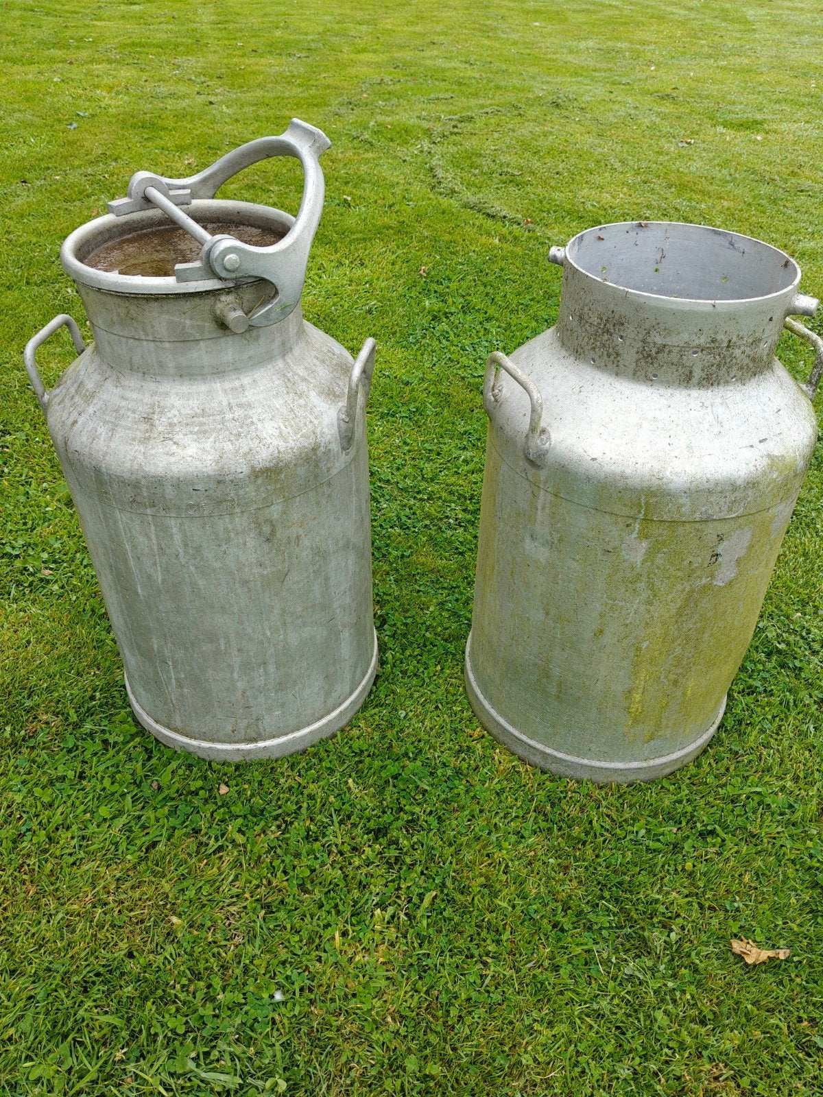 Grote aluminium melkbus 80 ltr 1x met deksel en 1x zonder, Ophalen, Gebruikt