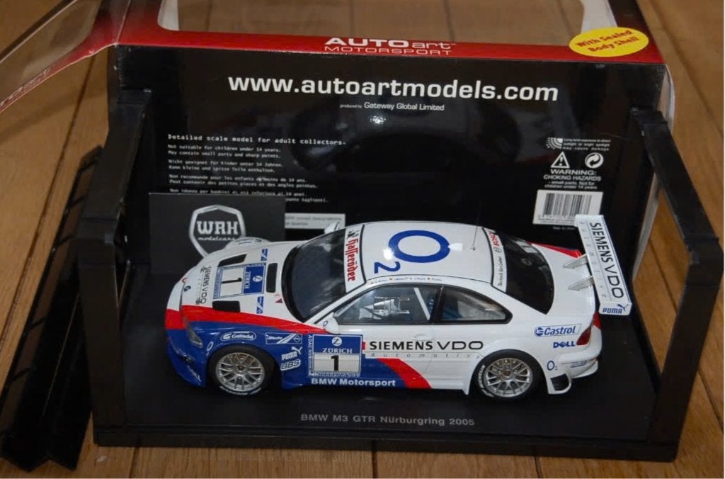 1:18 BMW M3 E46 GTR #1 Nurnburgring Autoart 80546 in box WRH, Hobby en Vrije tijd, Verzenden, Zo goed als nieuw, Auto, Autoart