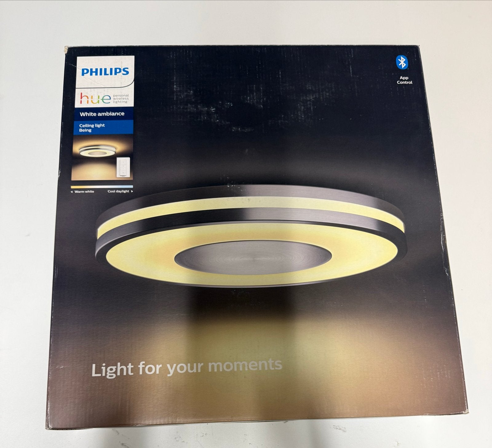 Philips Hue Plafondlamp - aluminium , White Ambiance, Plafondlamp, Philips, Nieuw, Dimbaar