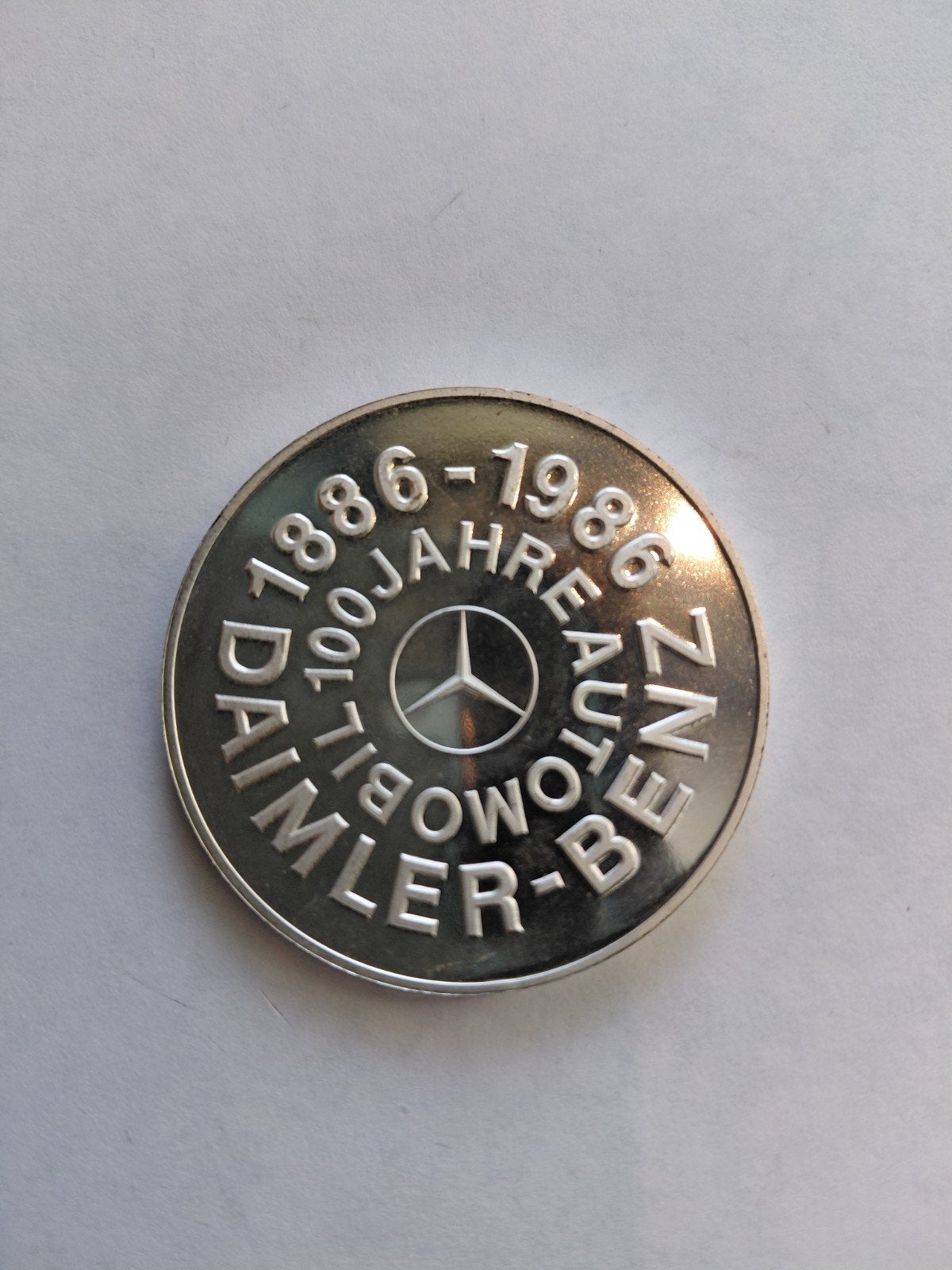 Herdenkingsmunt 100 jaar Daimler-Benz 1886-1986, Ophalen