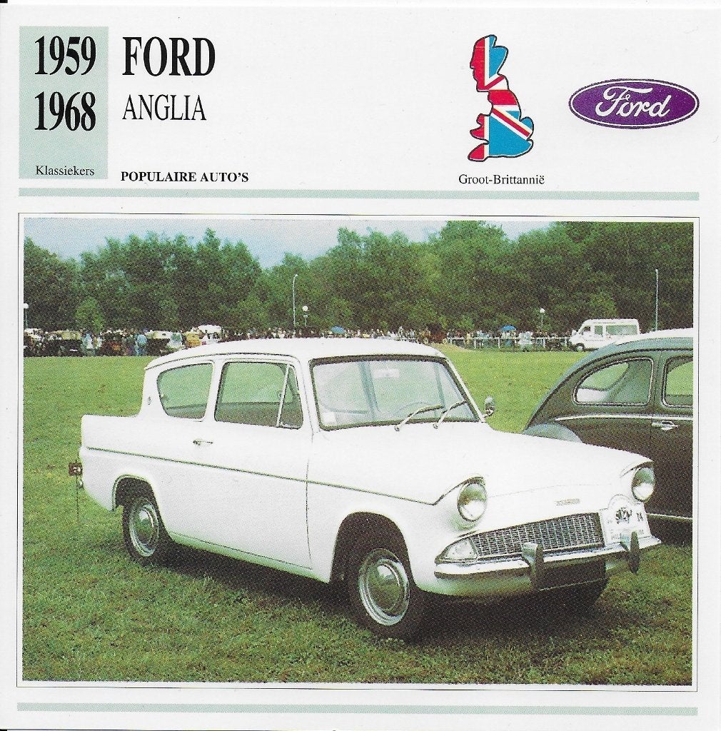 Autokaart ma716 ford anglia ( 1959 - 1968 ), Ophalen of Verzenden, Zo goed als nieuw, Auto's