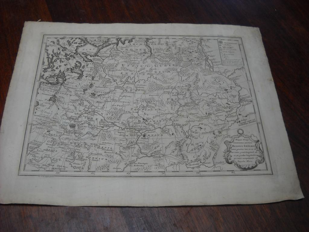 cartografie 18e eeuwse landkaart van Rusland, Gelezen, Landkaart, Jacobus v.d. Spyk, Voor 1800