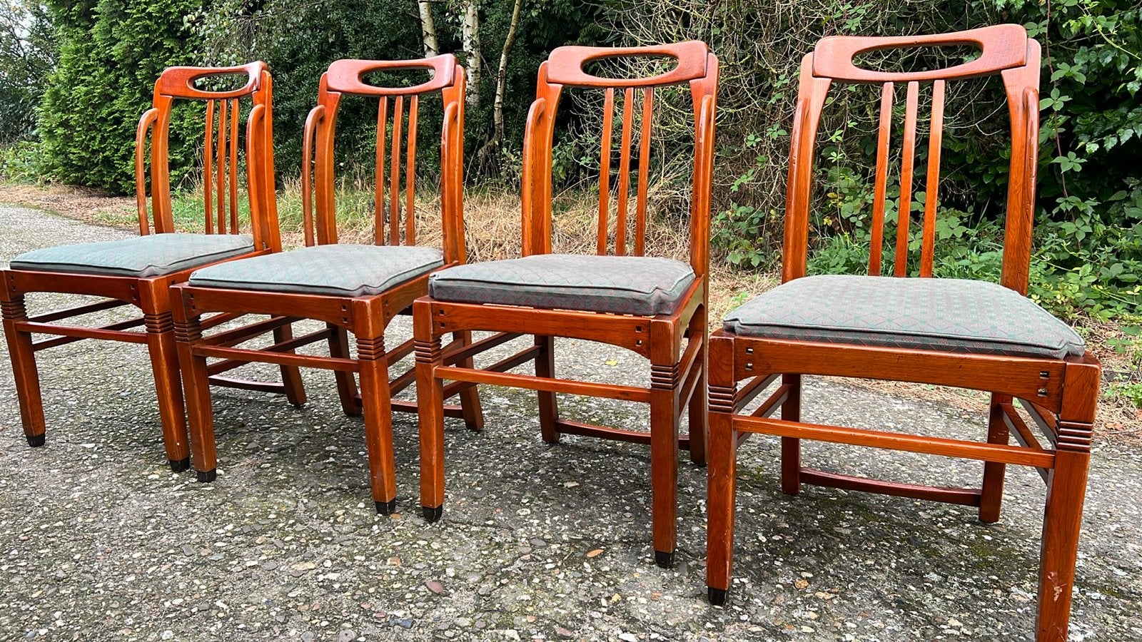 Set van 4 Schuitema Jugendstil eetkamerstoelen, Ophalen