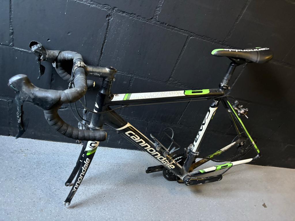 Cannondale racefiets frame met onderdelen, Overige merken, Minder dan 10 versnellingen, Gebruikt, Aluminium