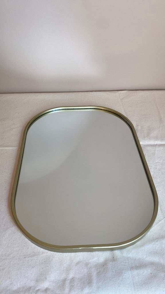Ovale spiegel goud - 39,5 x 28,5 cm, Ophalen, Minder dan 50 cm, Nieuw, Minder dan 100 cm