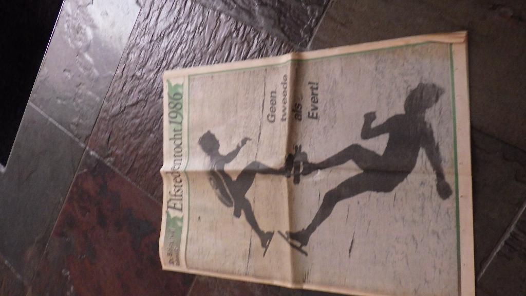 krant telegraaf De Elfstedentocht 1986, Verzamelen, Ophalen of Verzenden, Gebruikt