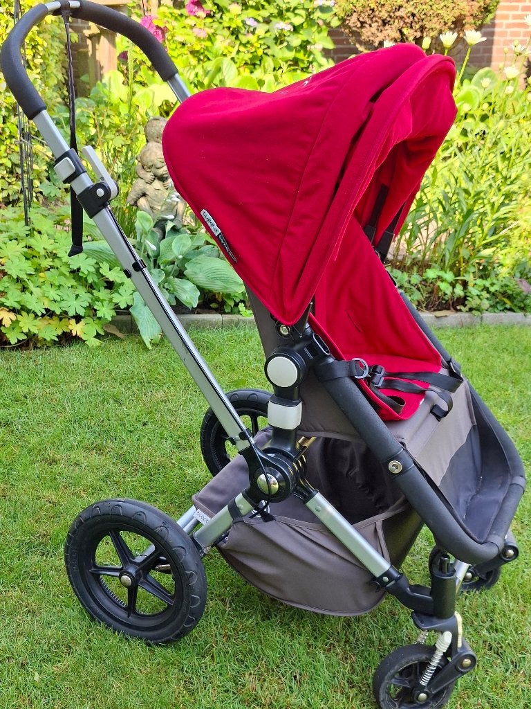 Kinderwagen compleet Bugaboo met voetenzak en reiswieg, Ophalen, Gebruikt, Bugaboo, Luchtbanden