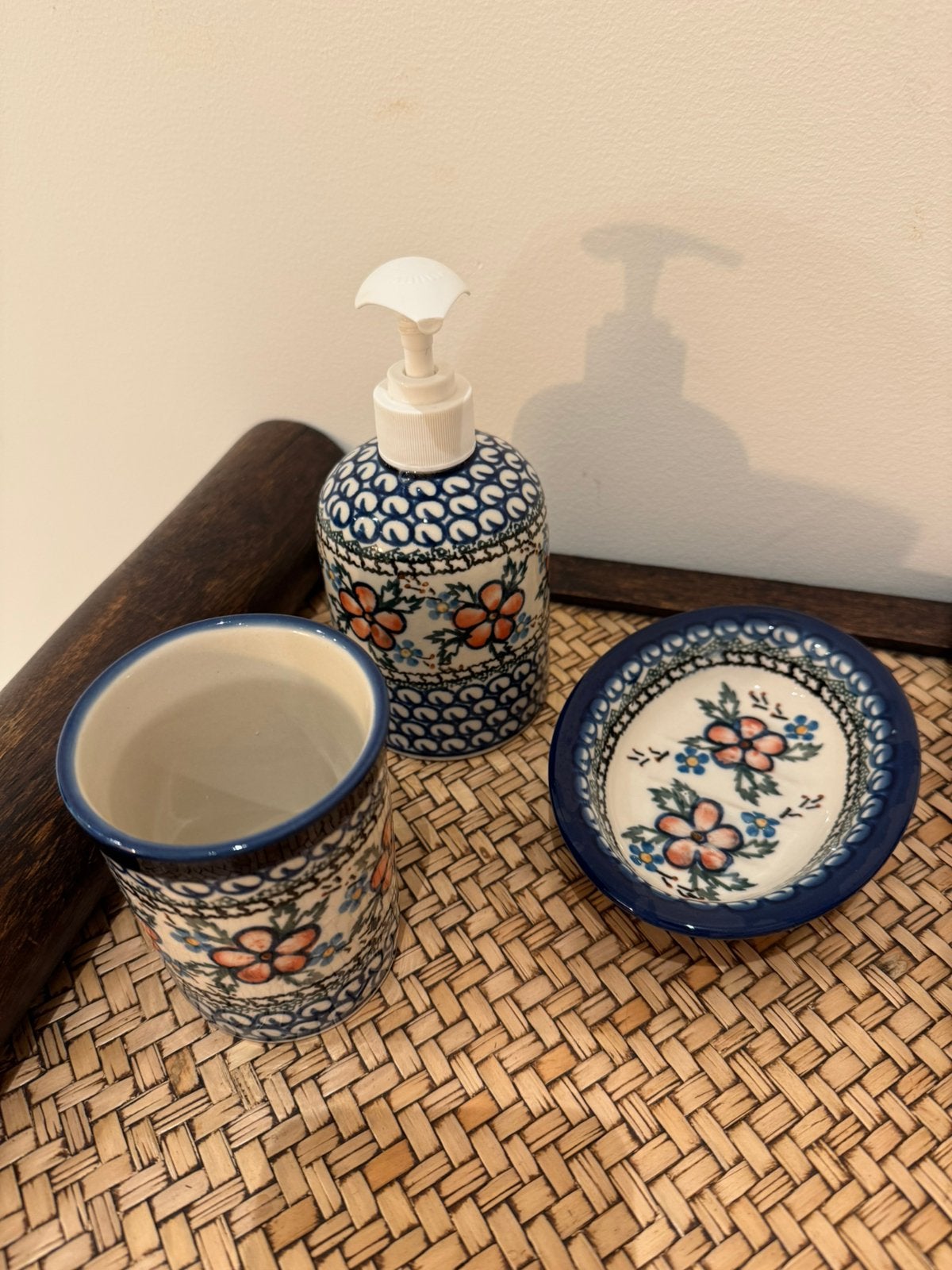 Hand painted ceramic, 3 pieces, Ophalen of Verzenden
