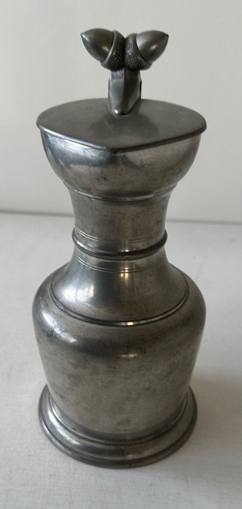 Tin 11 dlg.  eikels kannen, kannetje kelk, suiker/melk set,, Antiek en Kunst, Ophalen of Verzenden