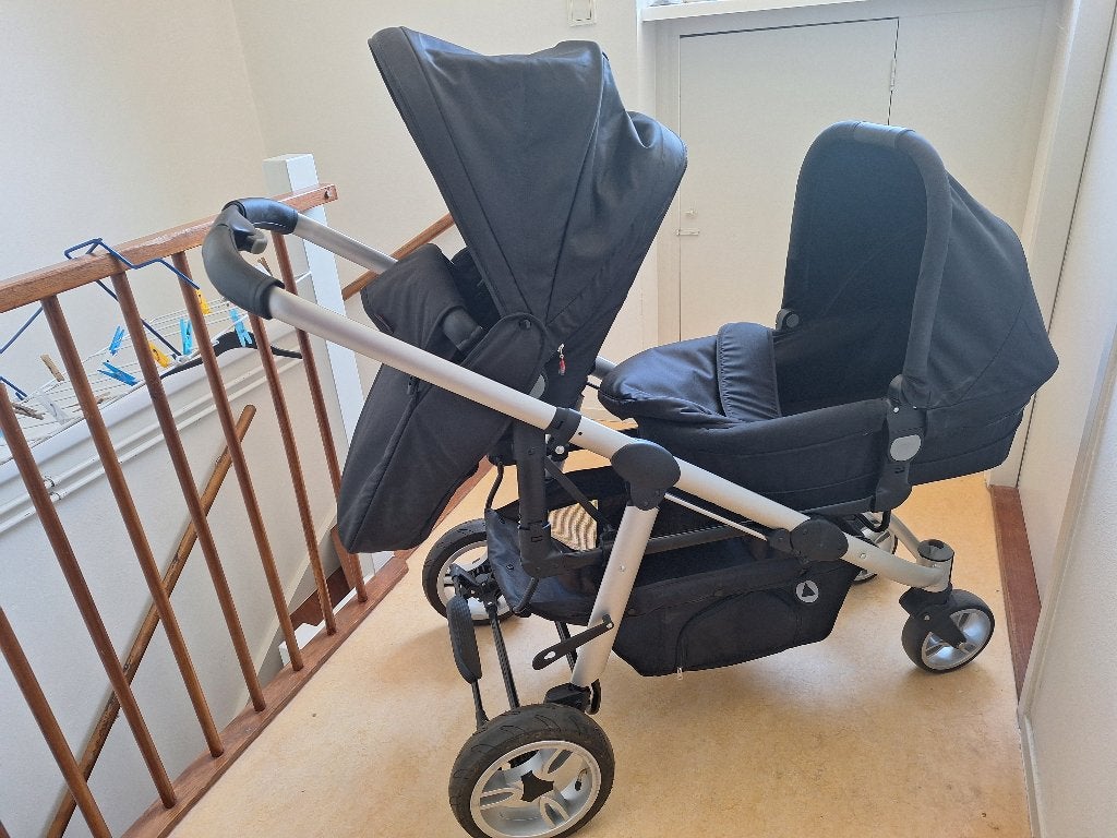 Topmark Combi 2 Duowagen - Complete set met autostoeltjes, Gebruikt, Luchtbanden, Combiwagen, Ophalen