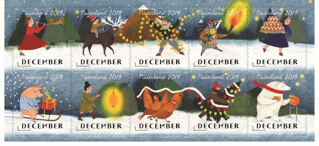 Nederland NVPH nr 3799/08 postfris Decemberzegels 2019, Postzegels en Munten, Postzegels | Nederland, Ophalen of Verzenden, Na 1940