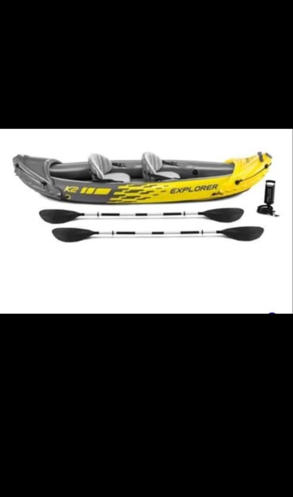 Intex Explorer K2 Kayak Set - 312 x 91 x 51 cm, Ophalen, Zo goed als nieuw, 2-persoons