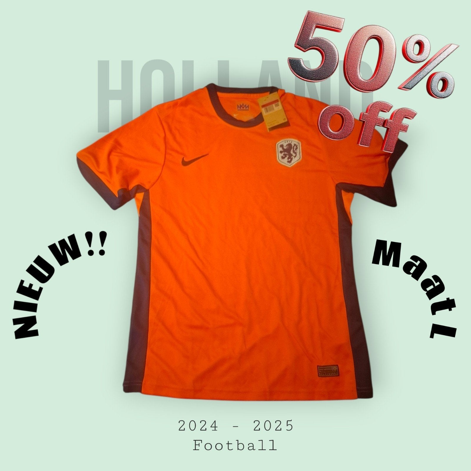 Nieuw Oranje Elftal Shirt - Origineel Nummer - Maat L, Maat 52/54 (L), Verzenden, Nike, Nieuw
