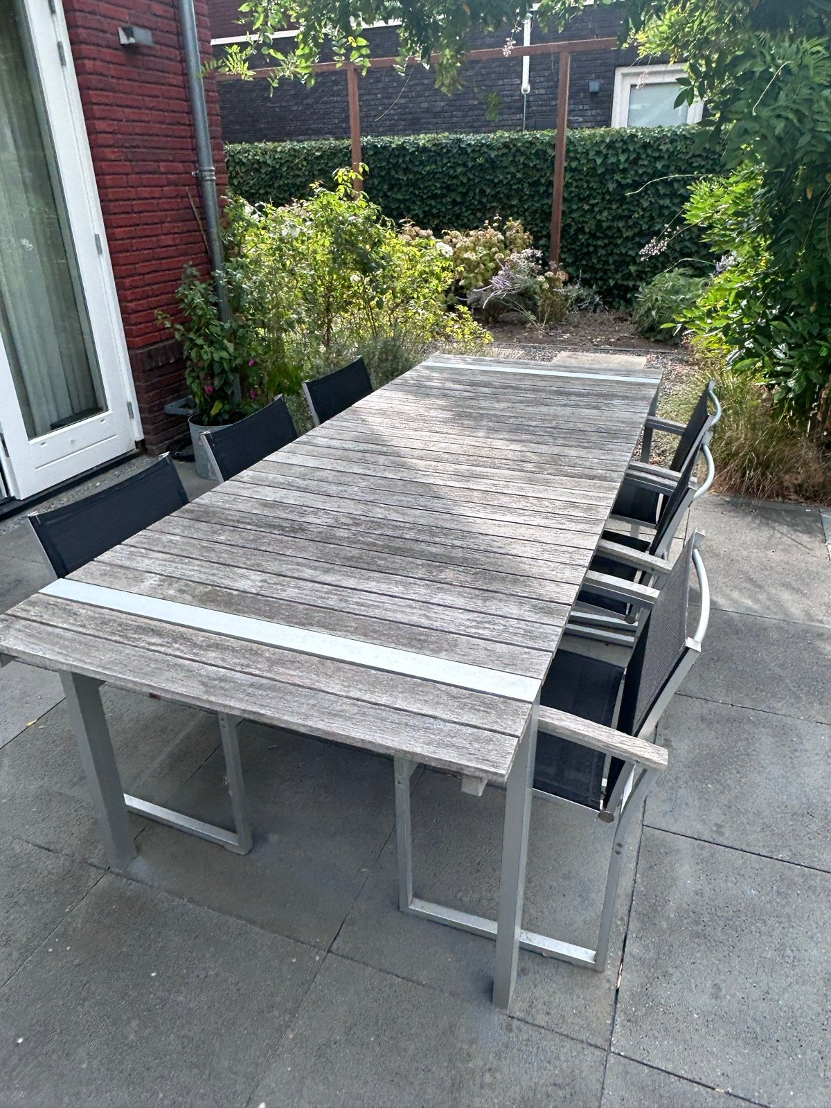 Triniti Tuinset met 6 stoelen, Ophalen, Gebruikt, Eettafel, 6 zitplaatsen