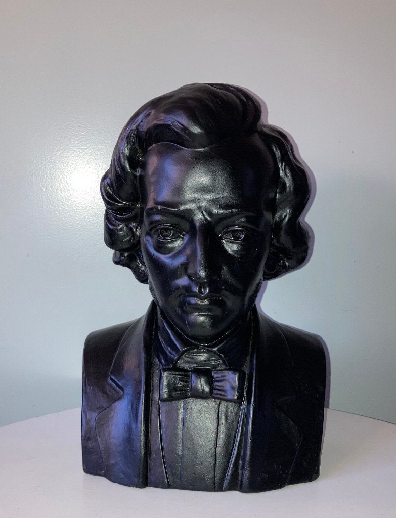 Vintage buste; Chopin, Ophalen of Verzenden, Composieten, Buste, Zwart