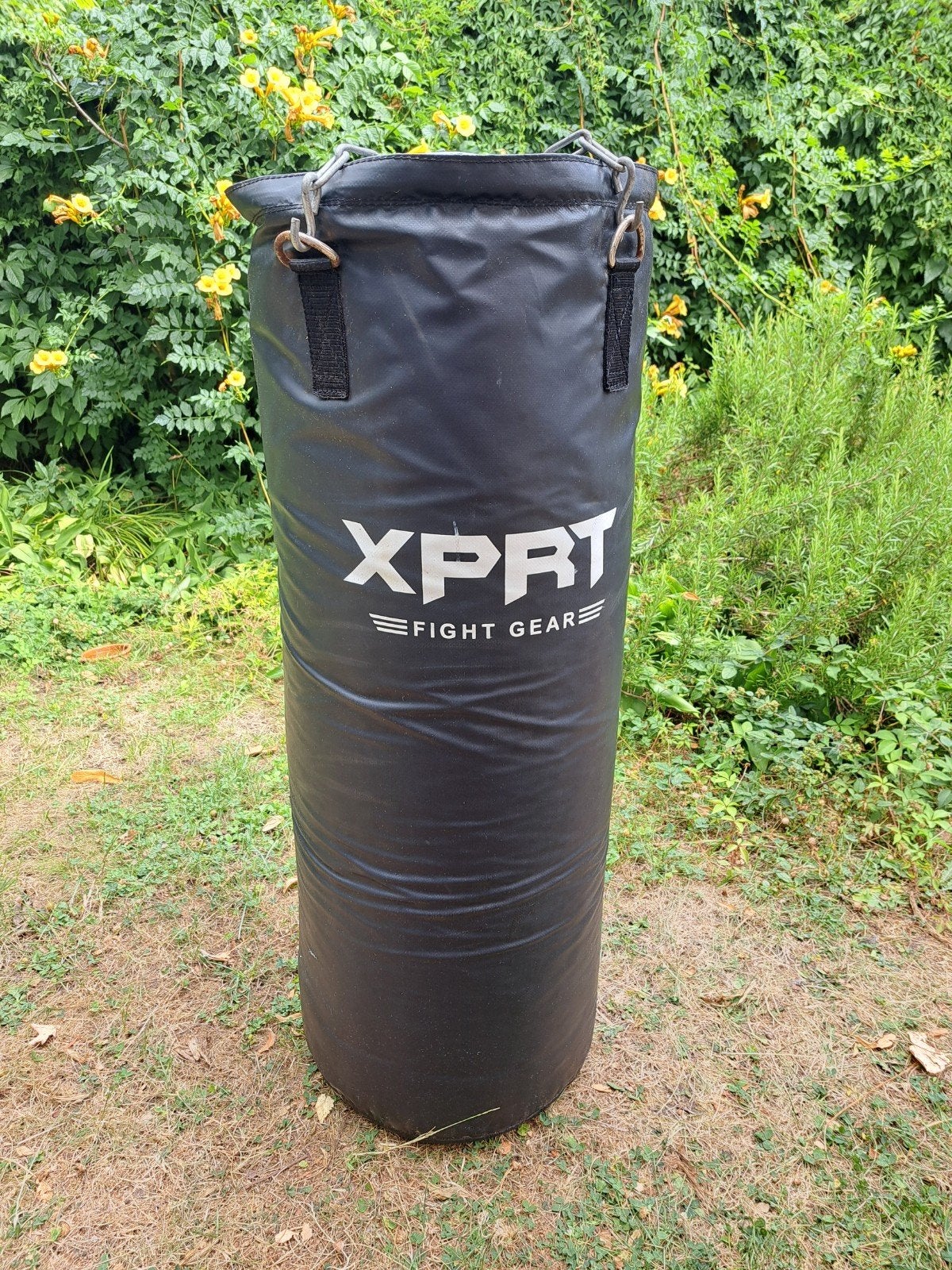 Bokszak hangend. Van Xprt Fight Gear, Ophalen, Bokszak