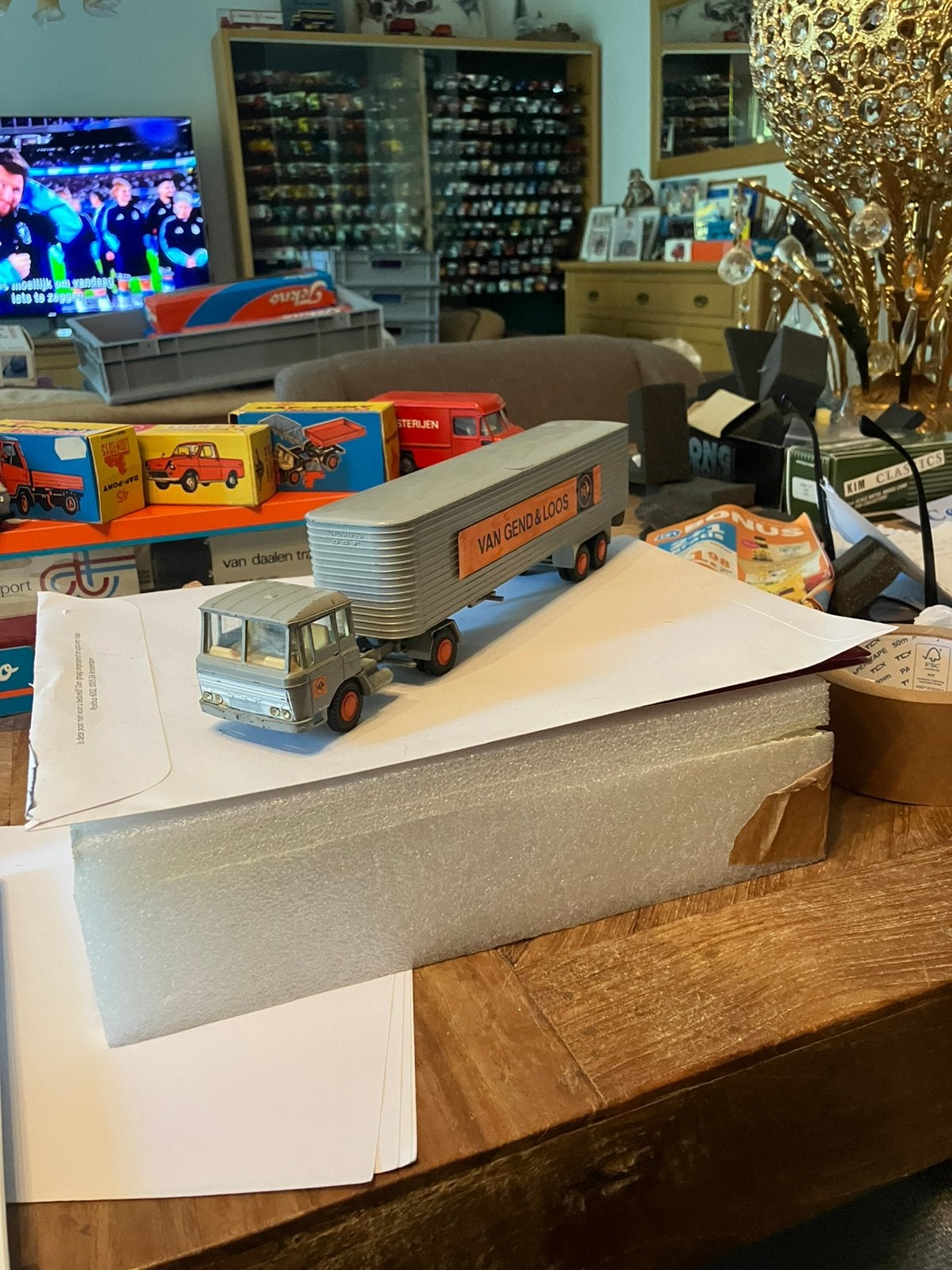 DAF 2600 Trekker / Oplegger van GEND & LOOS. LION CAR, Ophalen of Verzenden, Zo goed als nieuw, Bus of Vrachtwagen, Lion Toys
