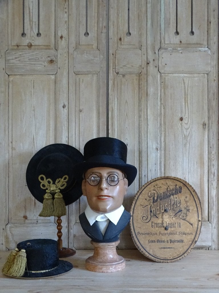 Oud hoedenhoofd in papiermarché, Antiek en Kunst, Ophalen of Verzenden