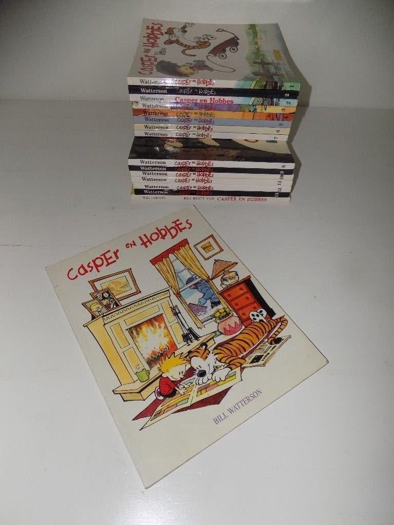 Casper en Hobbes ~ Complete serie 1 t/m 13 + extra!, Boeken, Stripboeken, Gelezen, Complete serie of reeks, Ophalen of Verzenden