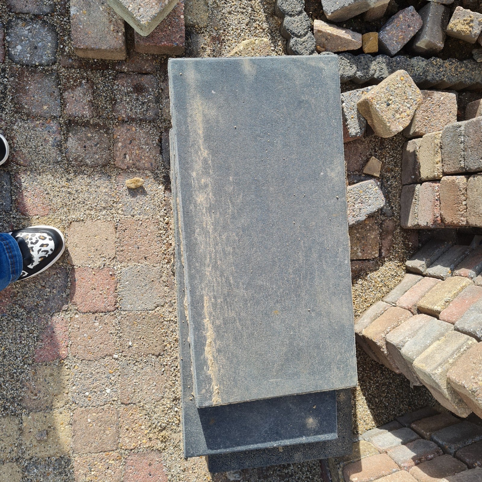 gratis terras tegels 60x30 12m2, Ophalen, Gebruikt, Beton, Terrastegels