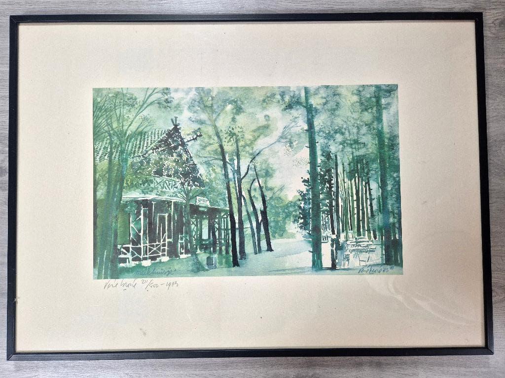 Zeefdruk René Broné, Antiek en Kunst, Kunst | Litho's en Zeefdrukken, Ophalen