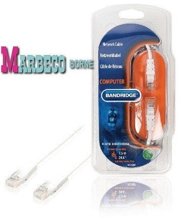 CAT5 FTP/UTP Netwerkkabel RJ45 Male - RJ45 Male 7,5 meter, Computers en Software, Pc- en Netwerkkabels, Ophalen, Bandridge, Nieuw