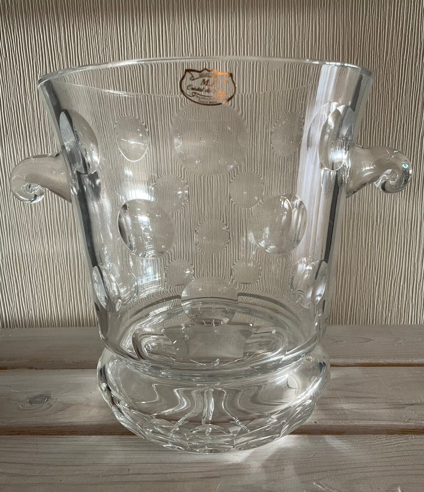 Grote Vintage Kristallen Champagnekoeler Cristal de Paris, Ophalen