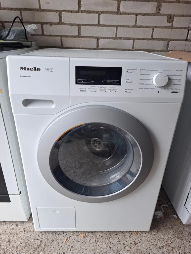 Miele W1 wasmachine, Ophalen, Gebruikt, Voorlader, 85 tot 90 cm