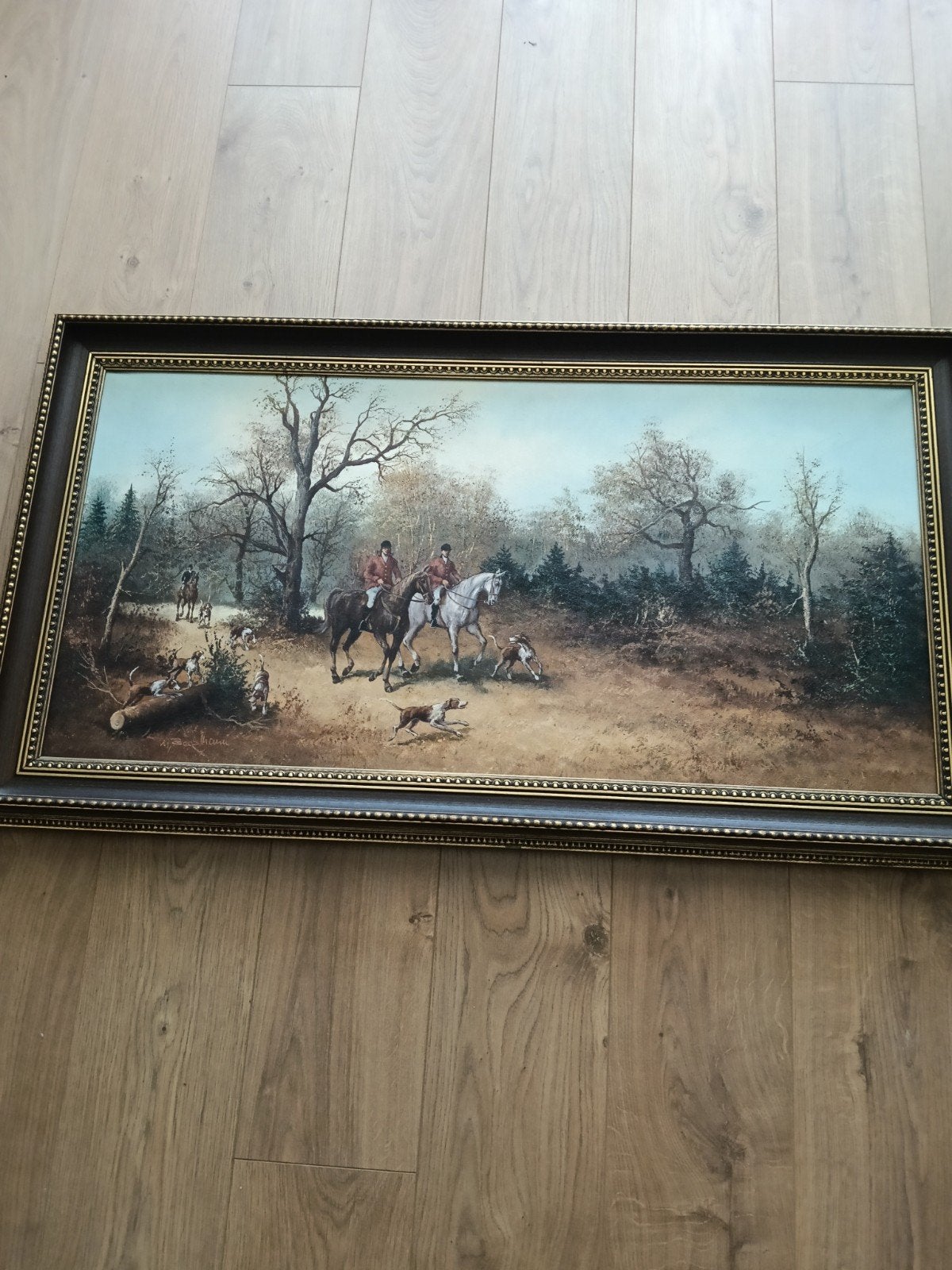 Groot Jachttafereel, Antiek en Kunst, Ophalen of Verzenden