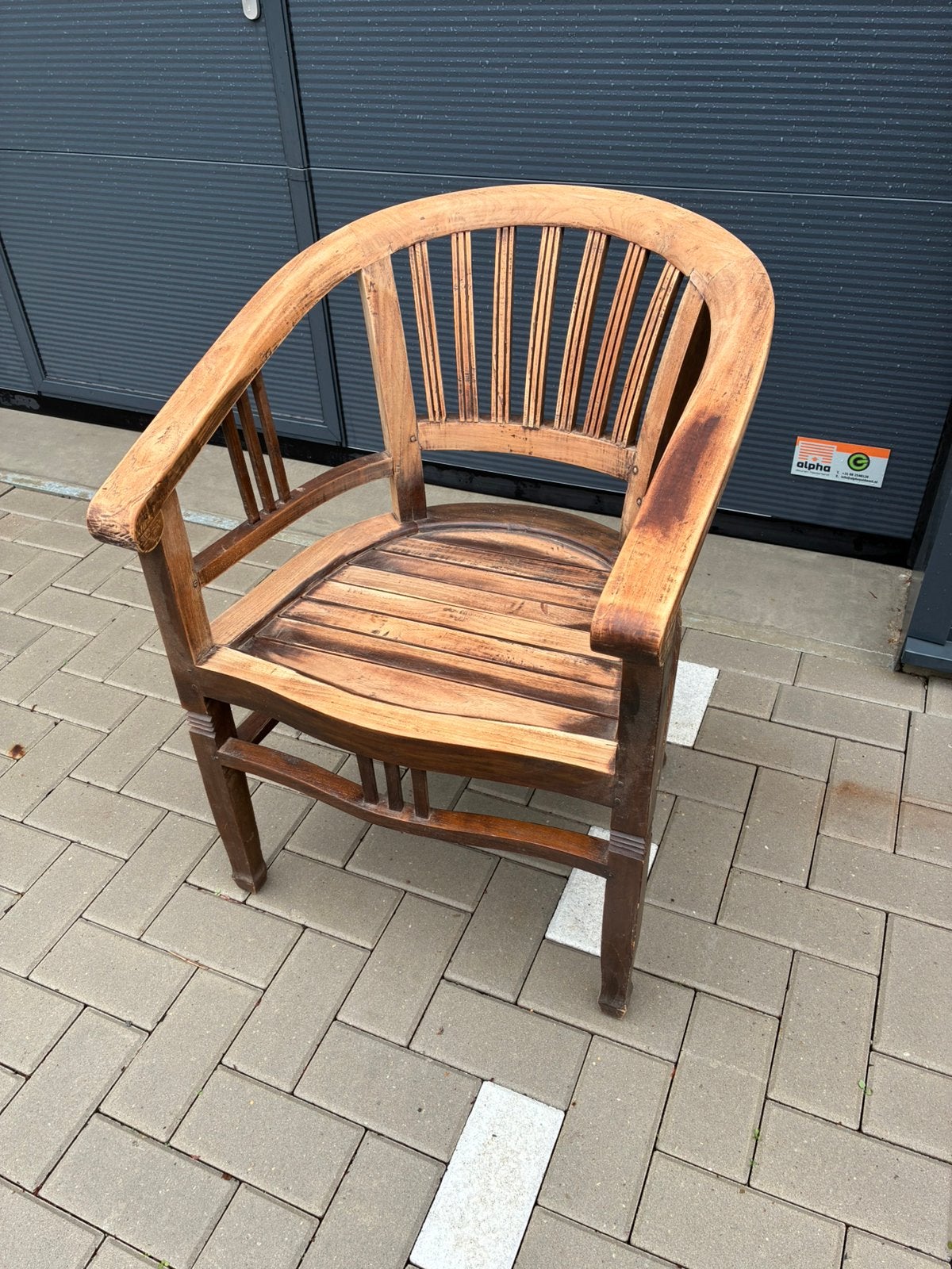 Oude bureau stoel, Ophalen, Gebruikt, Bruin, Bureaustoel