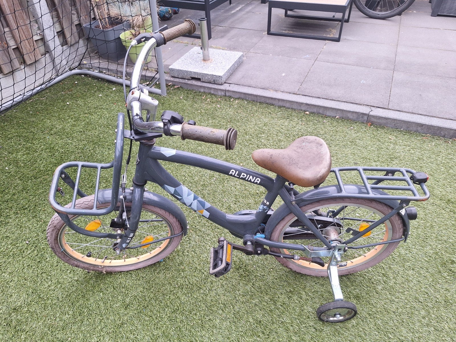 Kinderfiets 18 inch Alpina - opknapper, Ophalen, Zijwieltjes, Alpina, 16 tot 20 inch