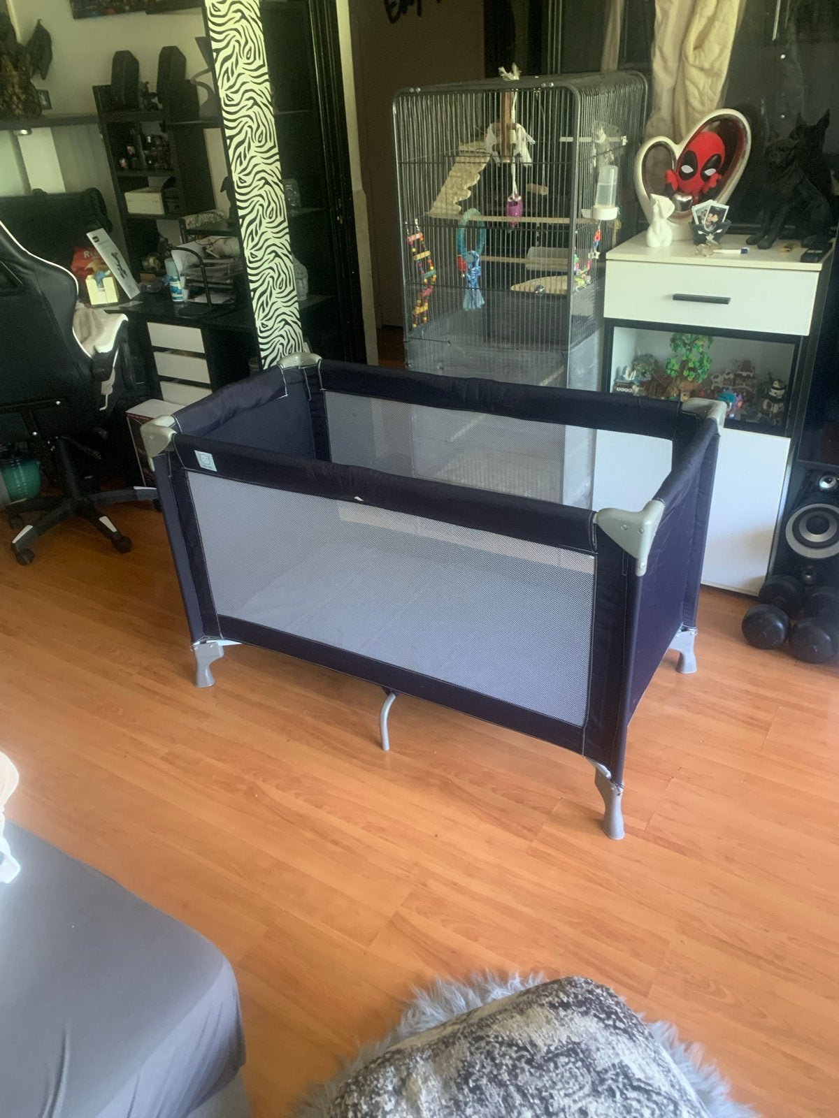Campingbedje met zwangerschapskussen, Ophalen, Gebruikt, Minder dan 140 cm, Matras